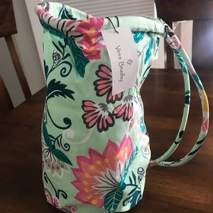 Vera Bradley Iconic Ditty Bag.  Mint Flowers. NWT